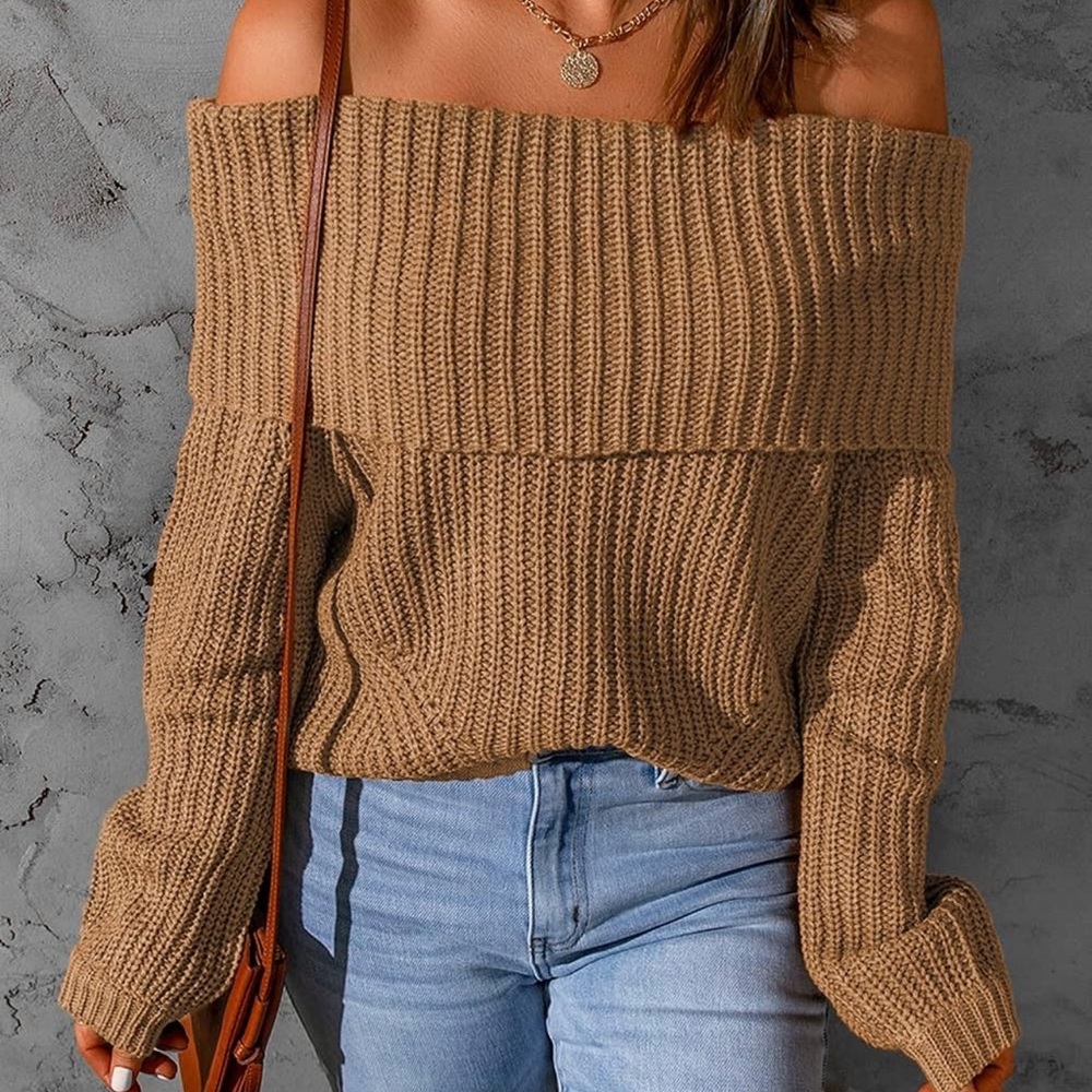 Off shoulder sweater